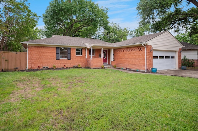 522 Carol Ct, Richardson, TX 75081 - ranch-style house with a garage, brick siding, driveway, and crawl space