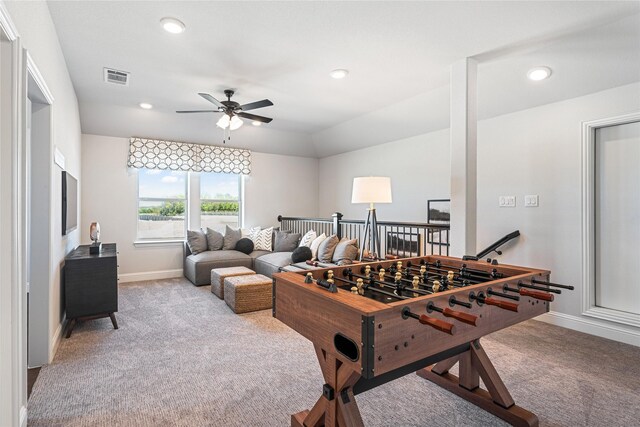 2003 Partridge Rd, Princeton, TX 75407 - playroom with carpet flooring, a ceiling fan, and recessed lighting