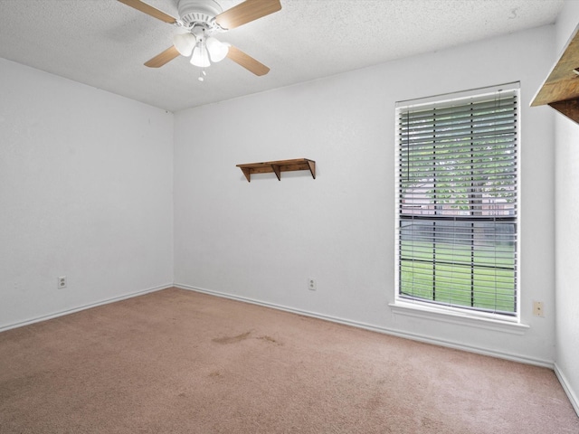 713 Brookhaven Dr, Royse City, TX 75189 - empty room with carpet, a ceiling fan, and a textured ceiling