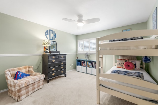 7120 Leameadow Dr, Dallas, TX 75248 - carpeted bedroom with a ceiling fan and baseboards