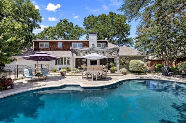 7120 Leameadow Dr, Dallas, TX 75248 - view of pool with a pergola and a patio