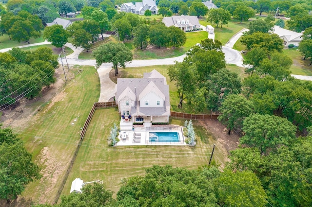 137 White Dove Trl, Denison, TX 75020 - view from above of property featuring a pool area