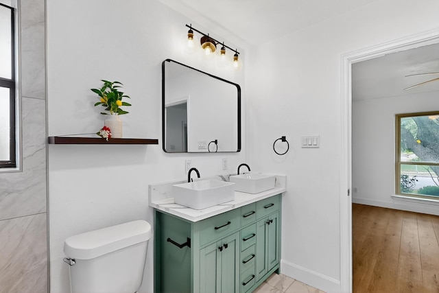 2258 Valley, Carrollton, TX 75006 - bathroom with double vanity and toilet