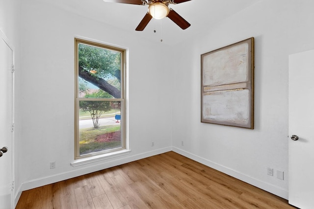 2258 Valley, Carrollton, TX 75006 - empty room with wood finished floors and ceiling fan