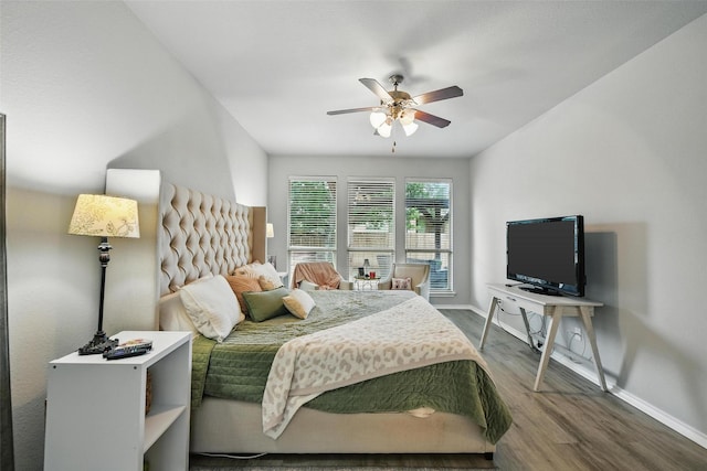 14049 Wrangler Way, Haslet, TX 76052 - bedroom featuring wood finished floors and ceiling fan