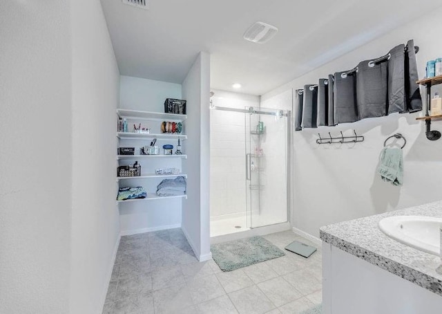 421 Atmore St, Azle, TX 76020 - full bathroom featuring a shower stall and vanity