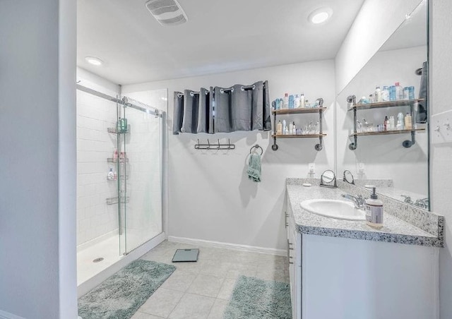421 Atmore St, Azle, TX 76020 - bathroom featuring vanity and a shower stall