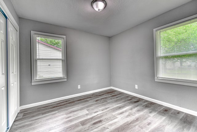 1112 Leyenda Dr, Mesquite, TX 75149 - spare room featuring healthy amount of natural light, wood finished floors, and a textured ceiling