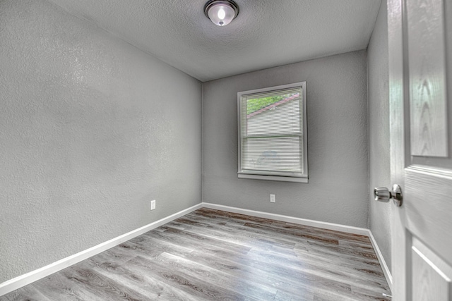 1112 Leyenda Dr, Mesquite, TX 75149 - spare room with wood finished floors, a textured ceiling, and a textured wall