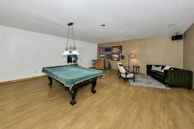 2425 Northgate Dr W, Irving, TX 75062 - recreation room with light wood-type flooring and billiards table
