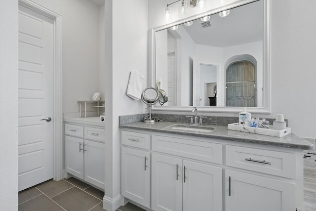 1208 S Pecan Pkwy, Northlake, TX 76247 - full bath with vanity and tile patterned flooring