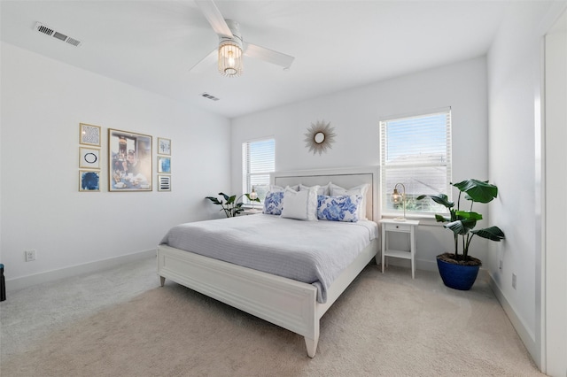 1078 Maverick Dr, Allen, TX 75013 - bedroom with light colored carpet and a ceiling fan
