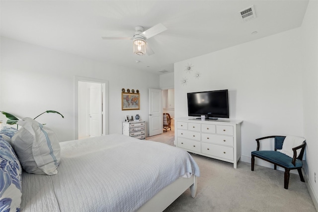 1078 Maverick Dr, Allen, TX 75013 - bedroom with light colored carpet and ceiling fan
