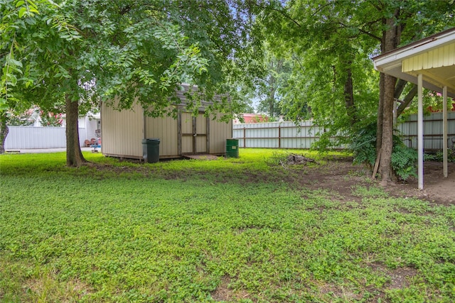 701 S Austin St, De Leon, TX 76444 - view of yard featuring a storage unit