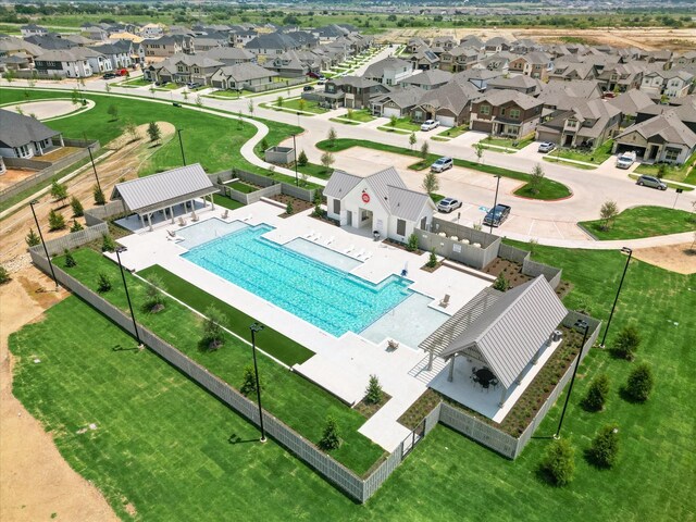 1705 Horizon Way, Northlake, TX 76247 - aerial view of residential area with a pool