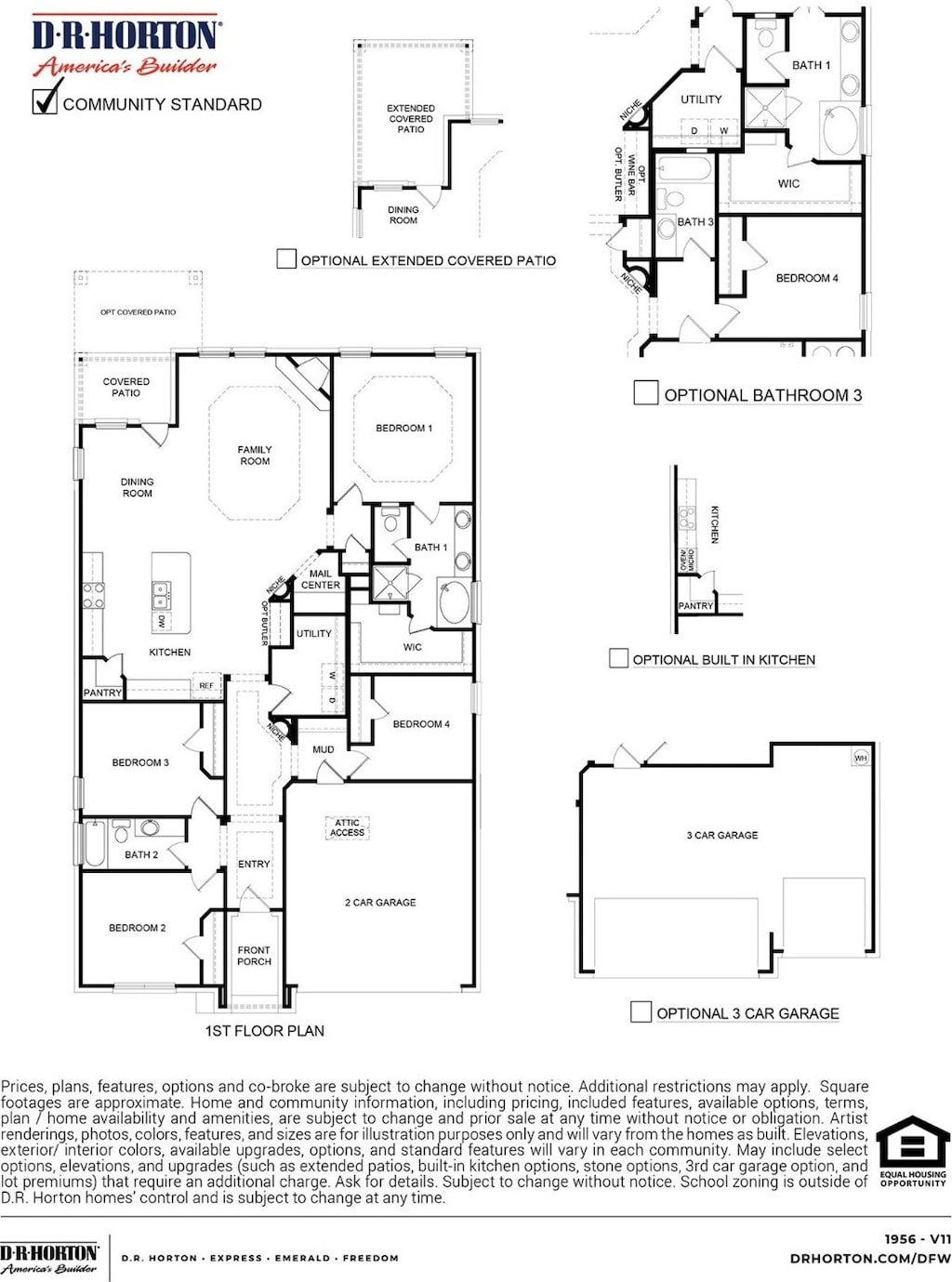 4119 Plateau Dr, Forney, TX 75126 - view of floor plan / room layout