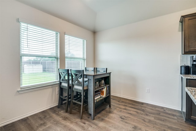 706 Meadow Creek Ln, Josephine, TX 75189 - dining room with dark wood finished floors, plenty of natural light, and lofted ceiling