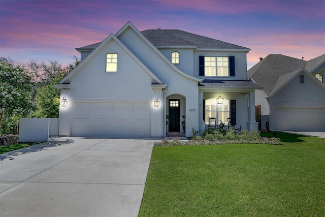 6013 El Campo Ave, Fort Worth, TX 76107 - traditional home featuring concrete driveway, a garage, and a yard