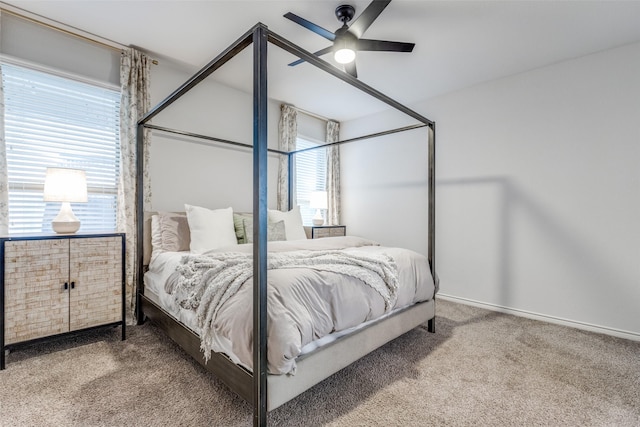 604 Grand Falls Ln, Mckinney, TX 75071 - bedroom featuring carpet flooring, multiple windows, and a ceiling fan