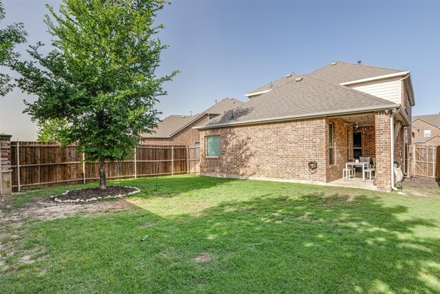 604 Grand Falls Ln, Mckinney, TX 75071 - fenced backyard with a patio area