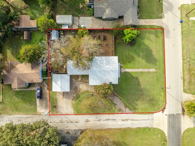 1056 Park Dr, Hillsboro, TX 76645 - aerial view of property and surrounding area with property boundaries highlighted