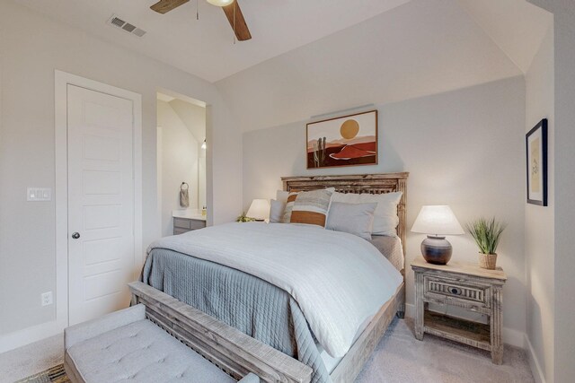 2801 Capitol Pl, Melissa, TX 75454 - bedroom with carpet floors, connected bathroom, and ceiling fan