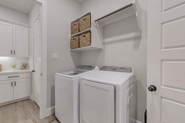 2801 Capitol Pl, Melissa, TX 75454 - washroom with separate washer and dryer and light wood-type flooring