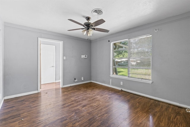 3312 Henry Dr, Richland Hills, TX 76118 - empty room featuring a ceiling fan and wood finished floors
