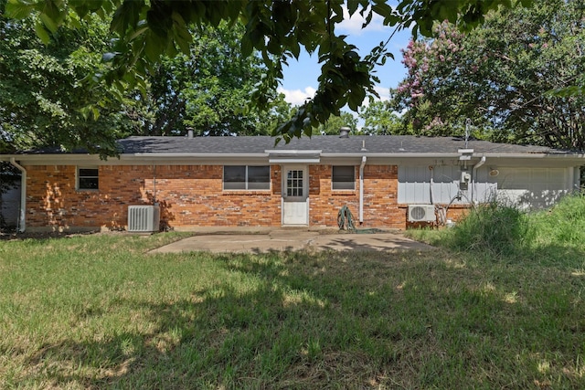 3312 Henry Dr, Richland Hills, TX 76118 - back of house featuring a patio, brick siding, a yard, and a garage