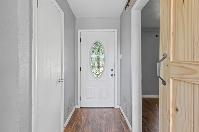 3312 Henry Dr, Richland Hills, TX 76118 - doorway with wood finished floors and a barn door