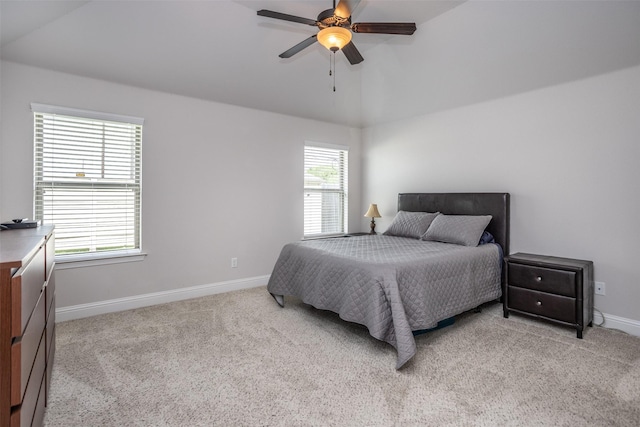 103 Loving Trl, Justin, TX 76247 - carpeted bedroom featuring lofted ceiling and ceiling fan
