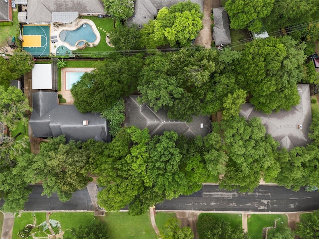 9604 Oak Springs Dr, Woodway, TX 76712 - drone / aerial view of a pool area