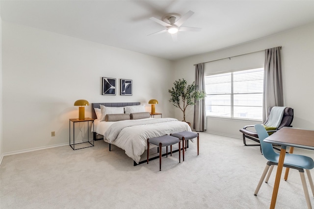 6328 Bandera Ave Unit C, Dallas, TX 75225 - bedroom with light colored carpet and a ceiling fan