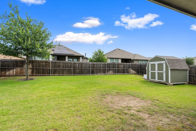 1108 Sheldon Dr, Anna, TX 75409 - fenced backyard featuring a storage shed