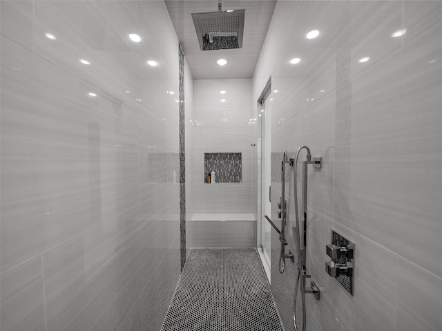 7604 Nocona Dr, Parker, TX 75098 - full bathroom featuring a tile shower and recessed lighting