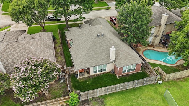 2528 Forestwood Dr, Flower Mound, TX 75028 - view from above of property featuring a pool