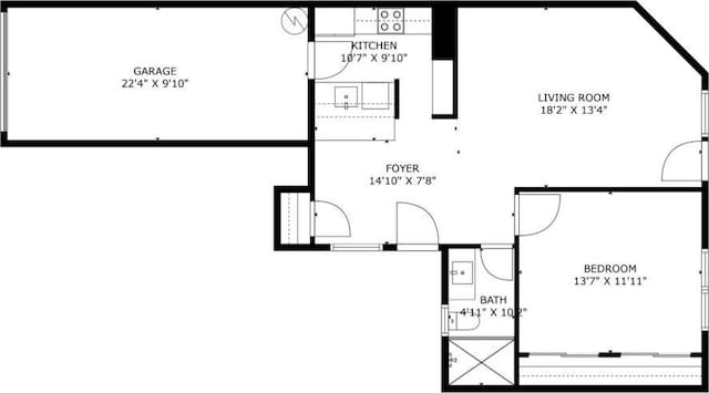 7340 Skillman St Unit 107, Dallas, TX 75231 - view of floor plan / room layout