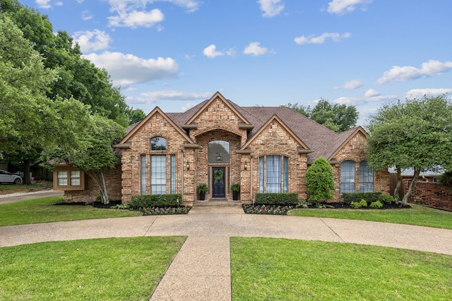 810 Quail Run, Keller, TX 76248 - french provincial home with brick siding, a front lawn, and roof with shingles