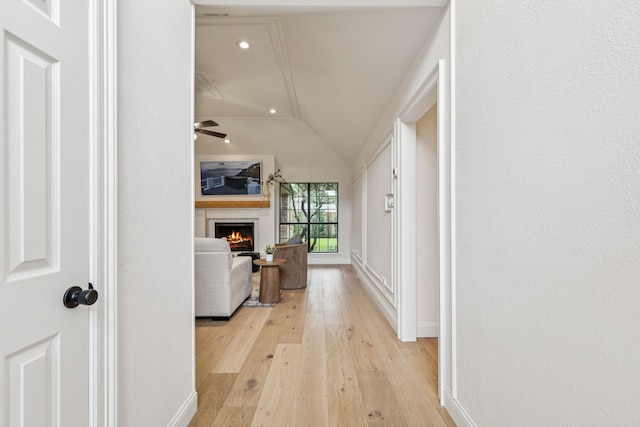 810 Quail Run, Keller, TX 76248 - hall with lofted ceiling and light wood-style flooring