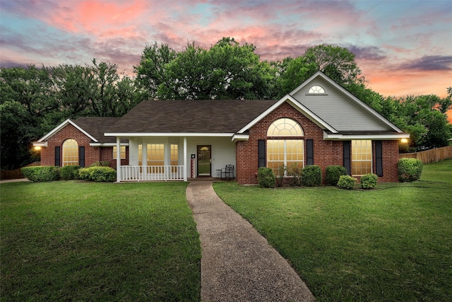 519 Kristi St, Robinson, TX 76706 - ranch-style house with covered porch and brick siding