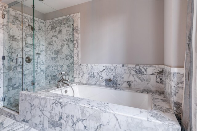 3505 Turtle Creek Blvd Unit 2A, Dallas, TX 75219 - full bathroom with a marble finish shower and a bath