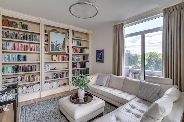 3505 Turtle Creek Blvd Unit 2A, Dallas, TX 75219 - living area featuring crown molding and wood finished floors