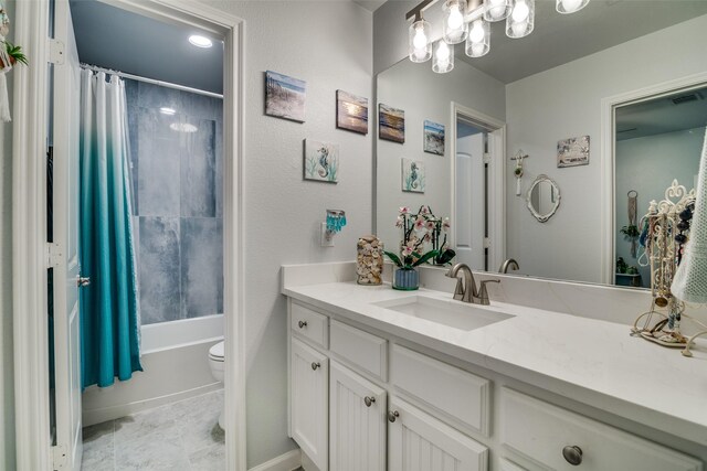1237 Bay Line Dr, Rockwall, TX 75087 - bathroom featuring vanity and shower / bath combination with curtain