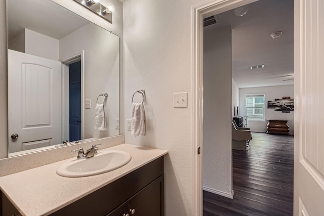 9263 Summerlee St, Dallas, TX 75227 - bathroom with vanity and wood finished floors