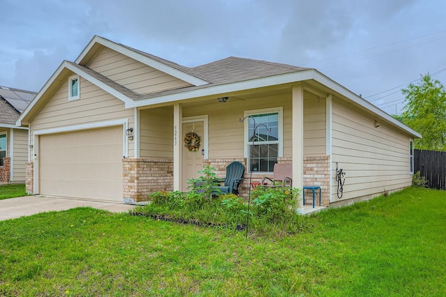9263 Summerlee St, Dallas, TX 75227 - view of front facade with covered porch, driveway, an attached garage, and roof with shingles