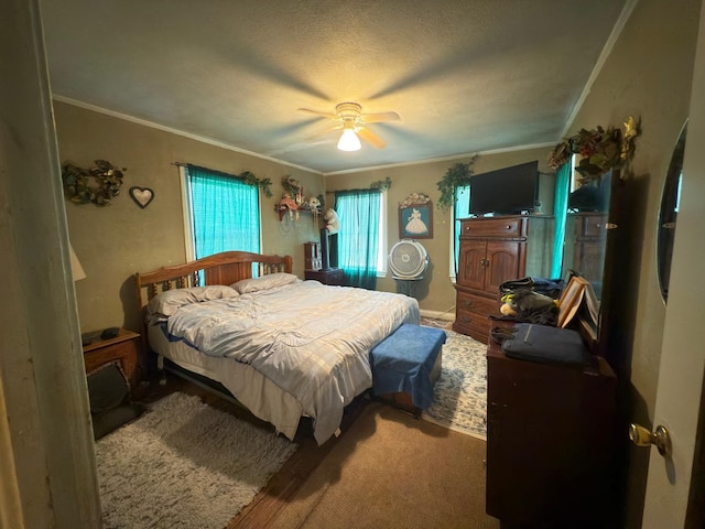 523 Bryson Ave, Athens, TX 75751 - bedroom featuring crown molding and ceiling fan