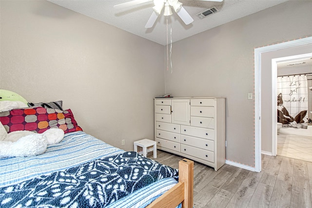 5307 Oak Branch Dr, Arlington, TX 76016 - bedroom featuring light wood-style flooring and ceiling fan