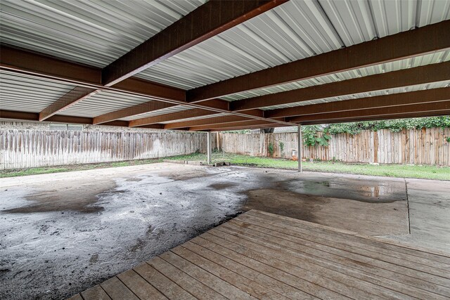 5307 Oak Branch Dr, Arlington, TX 76016 - wooden terrace featuring a fenced backyard and a patio area