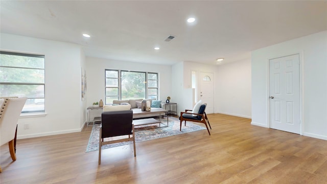 1608 Holt St, Fort Worth, TX 76103 - living room with light wood finished floors and recessed lighting