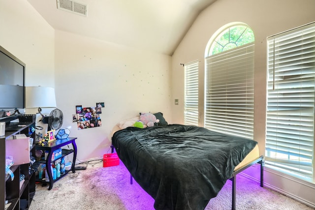 703 Monterey Dr, Rockwall, TX 75087 - carpeted bedroom with vaulted ceiling